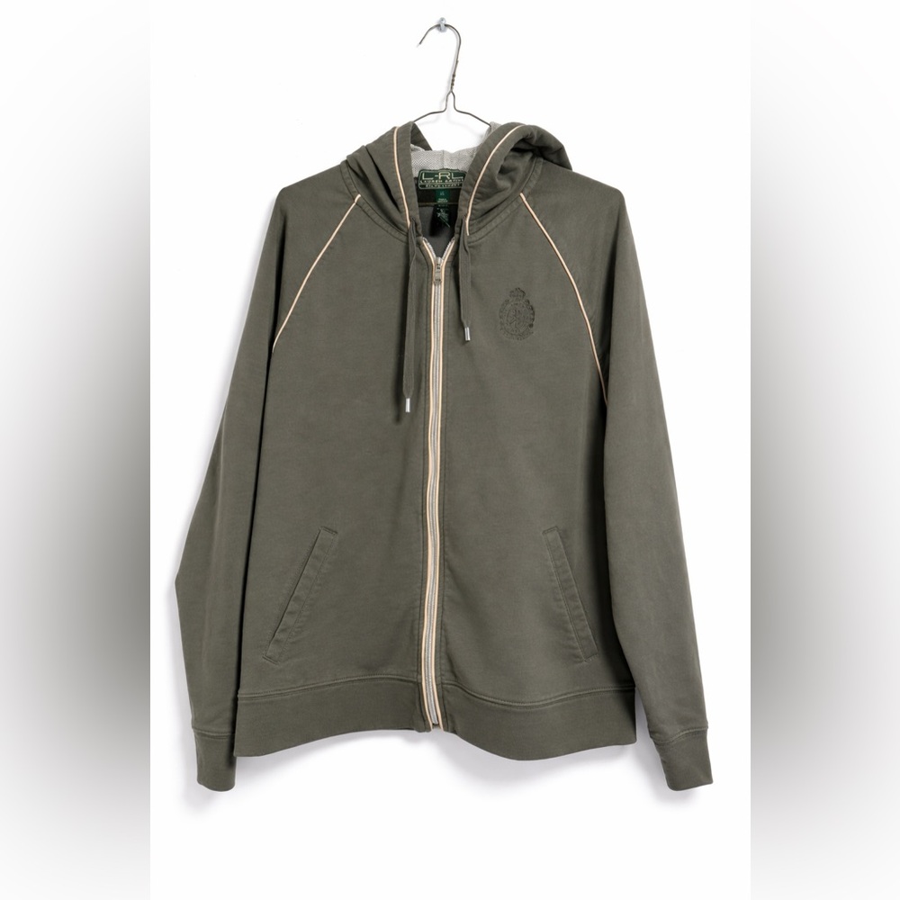 Ralph Lauren Grey Zip-Up Hoodie Sweater